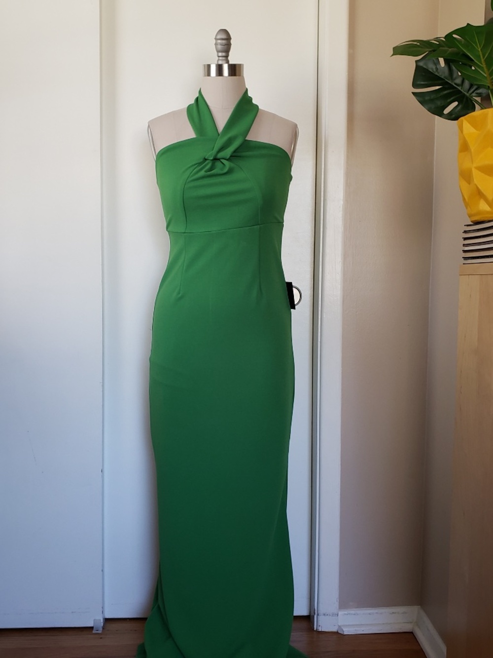 Gorgeous in Green Column Dress Size Large NEW!